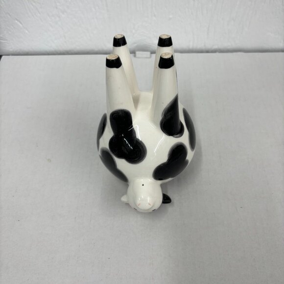 Small Ceramic Pottery Cow Mini Succulent Air Plant Pot Planter Farmhouse Kitsch - Picture 7 of 9